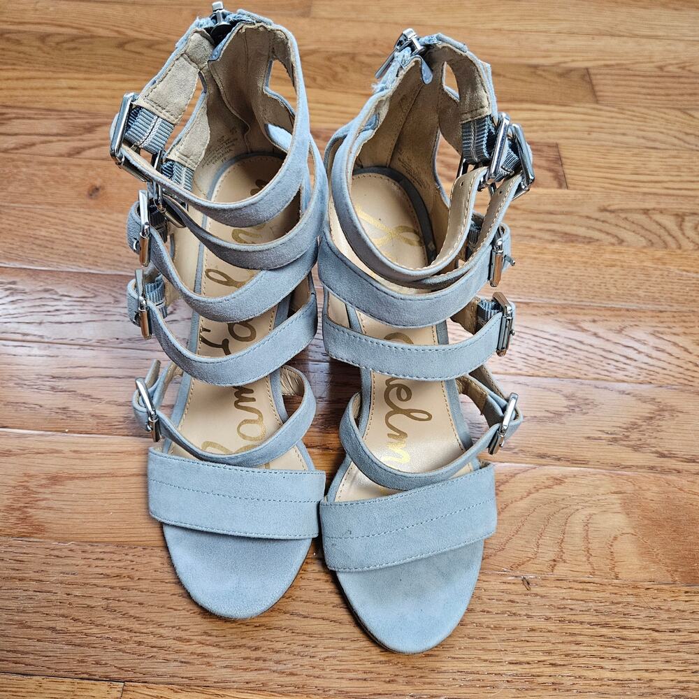 Sam Edelman Women's Yasmina Suede Strappy Ankle Sandals Heels Shoes Size 6M - Picture 3 of 16